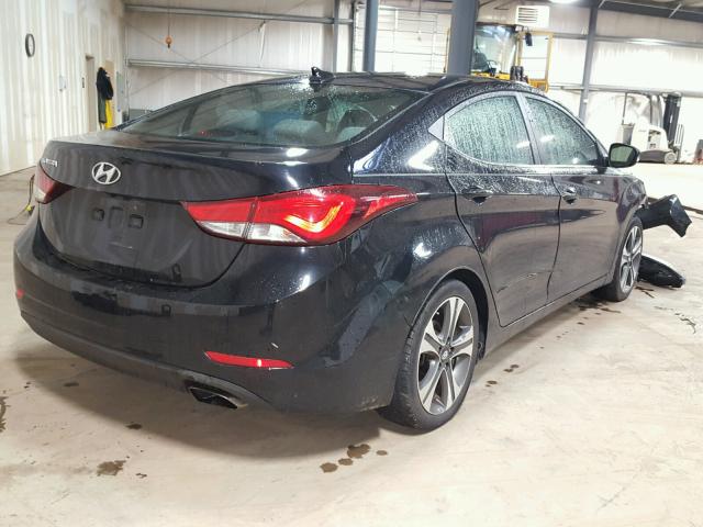 KMHDH4AHXFU233208 - 2015 HYUNDAI ELANTRA SE BLACK photo 4