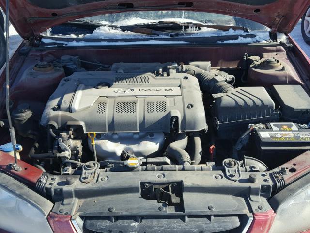 KMHDN46D66U338035 - 2006 HYUNDAI ELANTRA GL RED photo 7