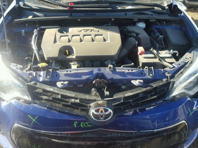 5YFBURHEXFP227535 - 2015 TOYOTA COROLLA L BLUE photo 7