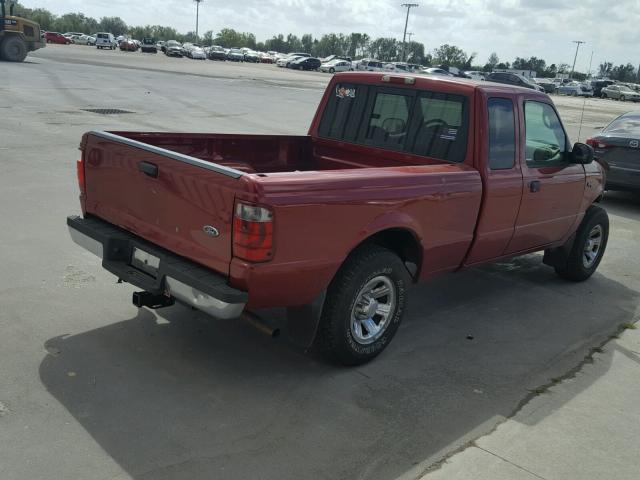 1FTYR44E93PA66516 - 2003 FORD RANGER SUP RED photo 4