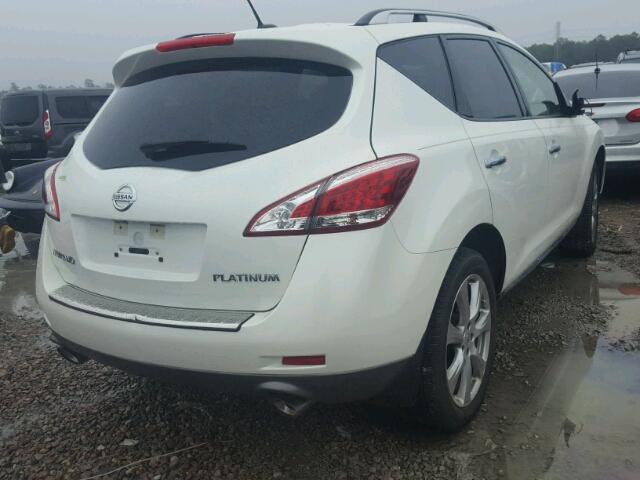 JN8AZ1MU2EW403466 - 2014 NISSAN MURANO S WHITE photo 4