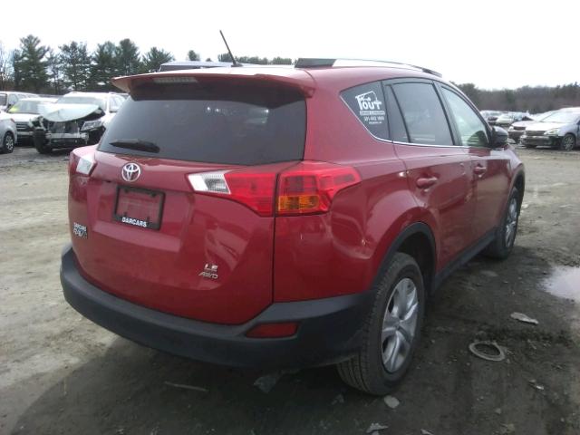 JTMBFREV7ED069655 - 2014 TOYOTA RAV4 LE RED photo 4