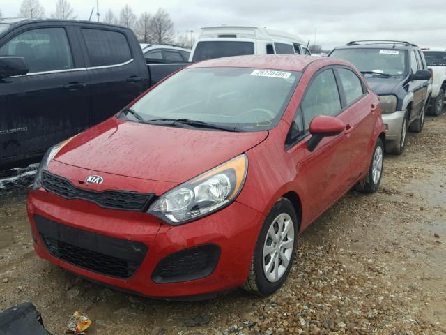 KNADM5A3XF6501430 - 2015 KIA RIO LX Կարմիր լուսանկար 2