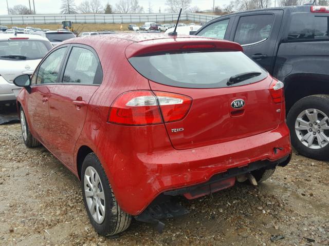 KNADM5A3XF6501430 - 2015 KIA RIO LX Կարմիր լուսանկար 3