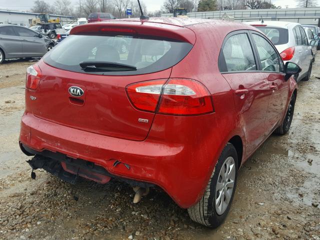 KNADM5A3XF6501430 - 2015 KIA RIO LX Կարմիր լուսանկար 4