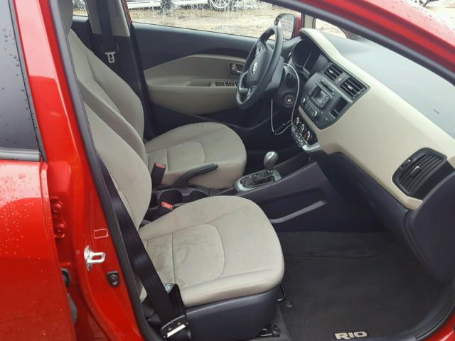 KNADM5A3XF6501430 - 2015 KIA RIO LX Կարմիր լուսանկար 5