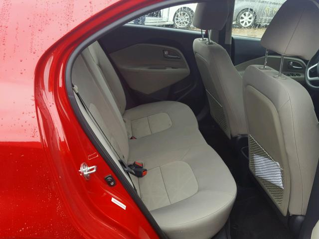 KNADM5A3XF6501430 - 2015 KIA RIO LX Կարմիր լուսանկար 6