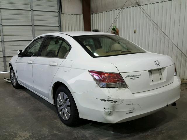 1HGCP2F36AA190261 - 2010 HONDA ACCORD LX WHITE photo 3