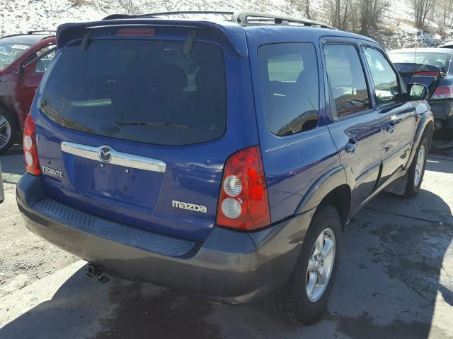 4F2CZ96155KM16502 - 2005 MAZDA TRIBUTE S BLUE photo 4