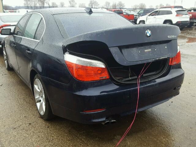 WBANU53519C118145 - 2009 BMW 528 I BLACK photo 3