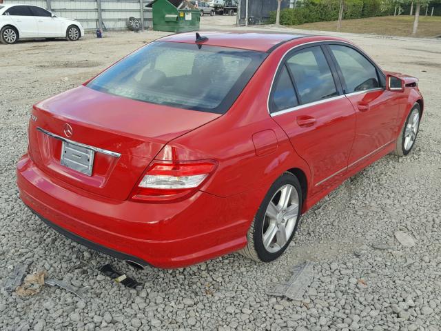 WDDGF5EB8AF432764 - 2010 MERCEDES-BENZ C 300 RED photo 4