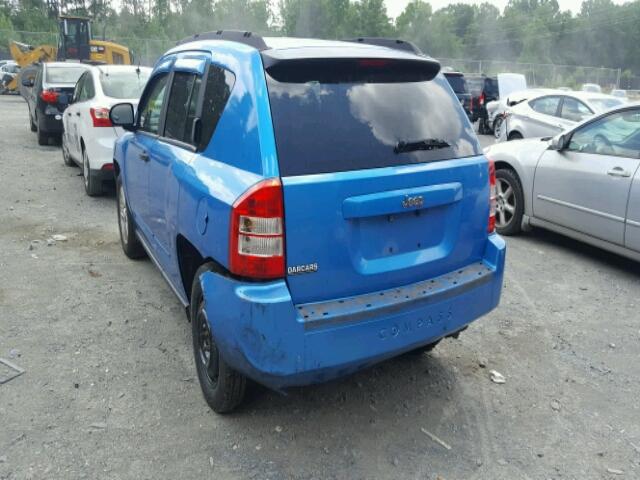 1J8FT47W78D547802 - 2008 JEEP COMPASS SP BLUE photo 3