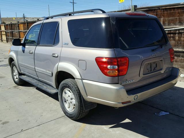 5TDBT44A71S005205 - 2001 TOYOTA SEQUOIA SR TAN photo 3