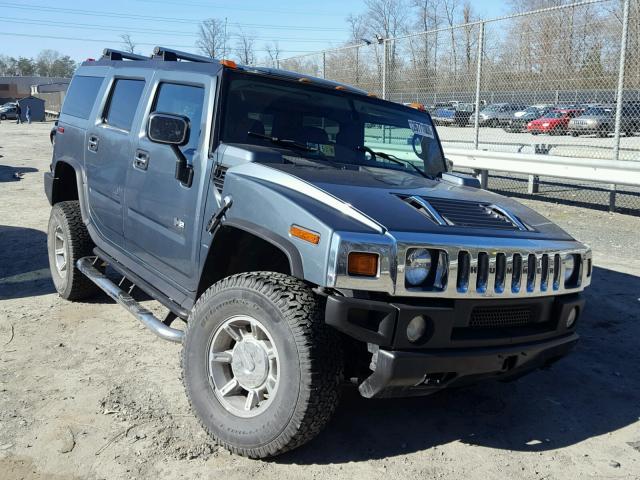 5GRGN23U55H127523 - 2005 HUMMER H2 BLUE photo 1