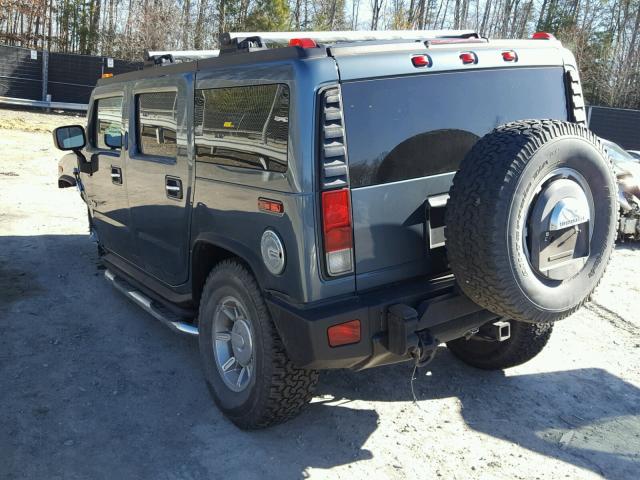 5GRGN23U55H127523 - 2005 HUMMER H2 BLUE photo 3