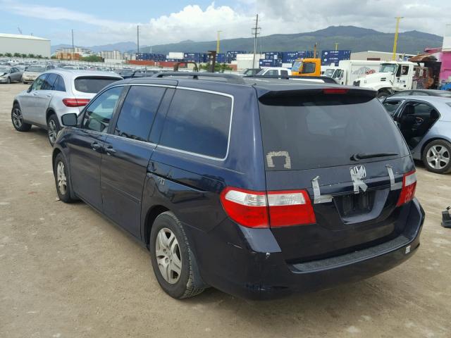 5FNRL38715B007517 - 2005 HONDA ODYSSEY EX BLUE photo 3