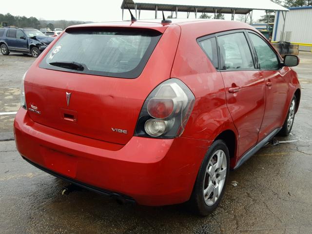 5Y2SP67049Z442141 - 2009 PONTIAC VIBE RED photo 4