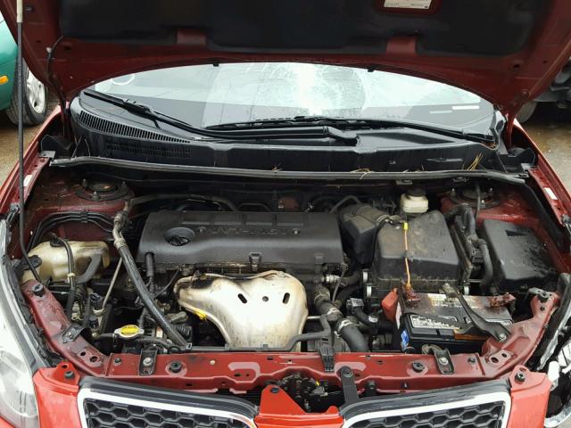 5Y2SP67049Z442141 - 2009 PONTIAC VIBE RED photo 7