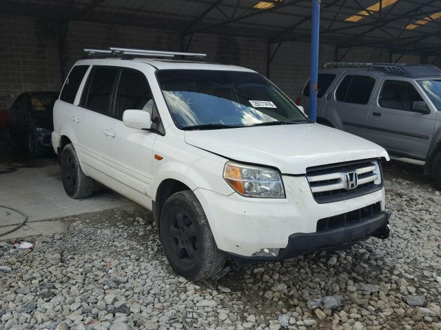 2HKYF18766H542563 - 2006 HONDA PILOT EX WHITE photo 1