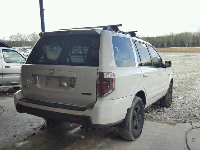 2HKYF18766H542563 - 2006 HONDA PILOT EX WHITE photo 4