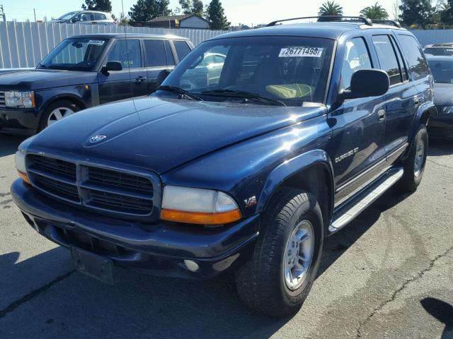 1B4HS28N1YF247896 - 2000 DODGE DURANGO BLUE photo 2