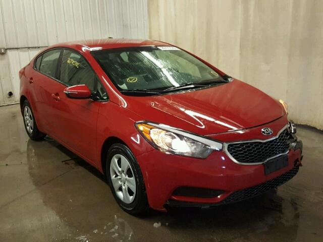 KNAFX4A61G5555730 - 2016 KIA FORTE LX RED photo 1