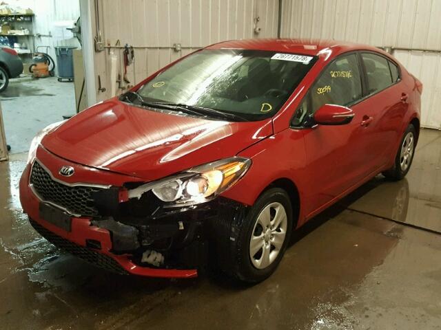 KNAFX4A61G5555730 - 2016 KIA FORTE LX RED photo 2