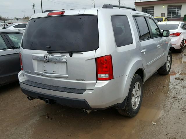 5FNYF4H76BB102403 - 2011 HONDA PILOT EXLN SILVER photo 4