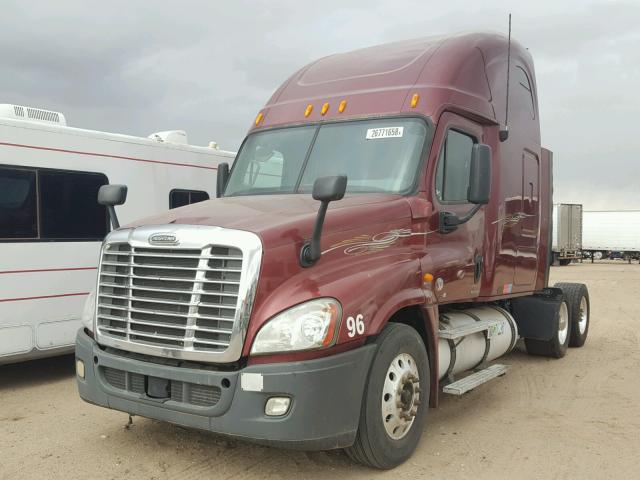 1FUJGLDR3ASAF1287 - 2010 FREIGHTLINER CASCADIA 1 MAROON photo 2