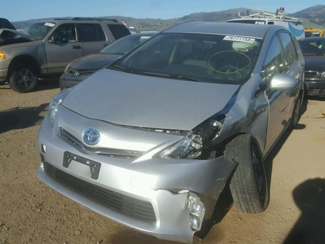 JTDZN3EU7E3300159 - 2014 TOYOTA PRIUS V SILVER photo 2