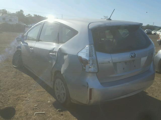 JTDZN3EU7E3300159 - 2014 TOYOTA PRIUS V SILVER photo 3