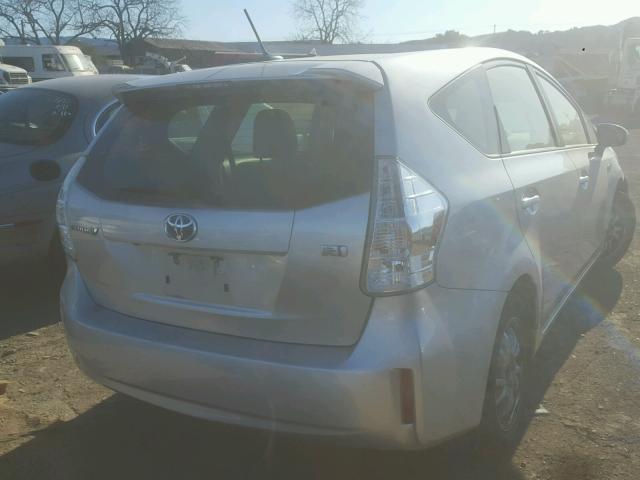 JTDZN3EU7E3300159 - 2014 TOYOTA PRIUS V SILVER photo 4