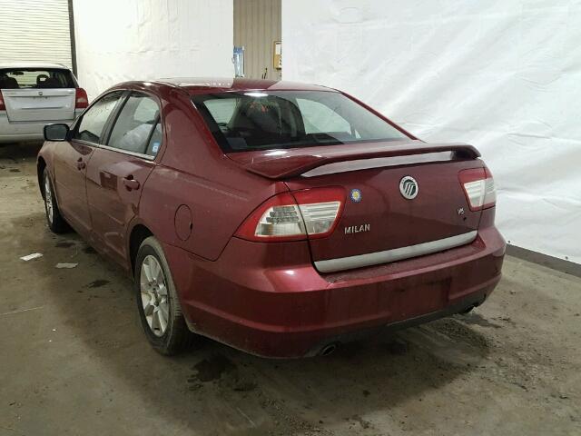 3MEFM07196R625582 - 2006 MERCURY MILAN MAROON photo 3