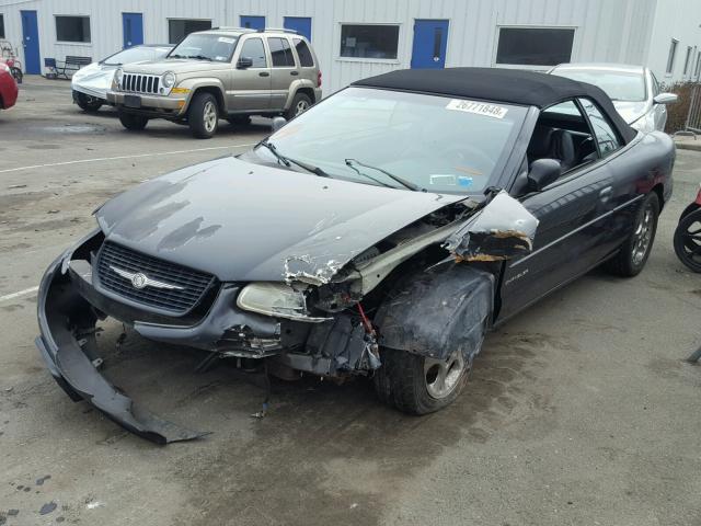 3C3EL55H9XT588670 - 1999 CHRYSLER SEBRING JX BLACK photo 2