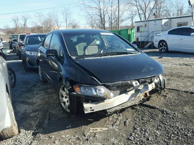 2HGFA16528H335124 - 2008 HONDA CIVIC LX BLACK photo 1