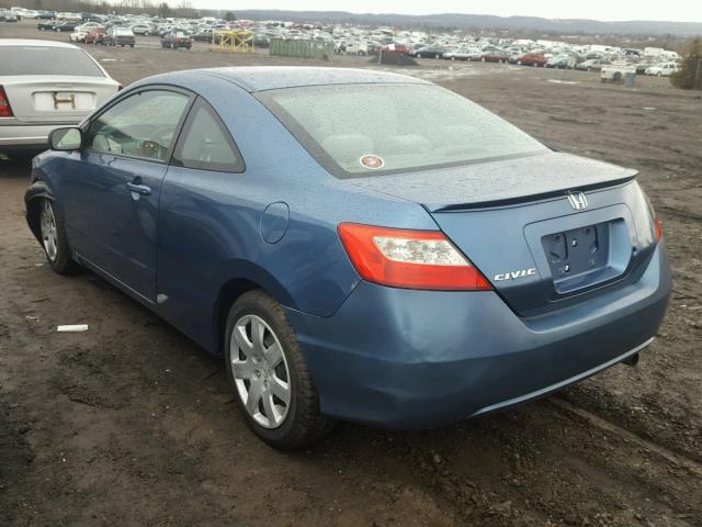 2HGFG1B65BH512091 - 2011 HONDA CIVIC LX BLUE photo 3