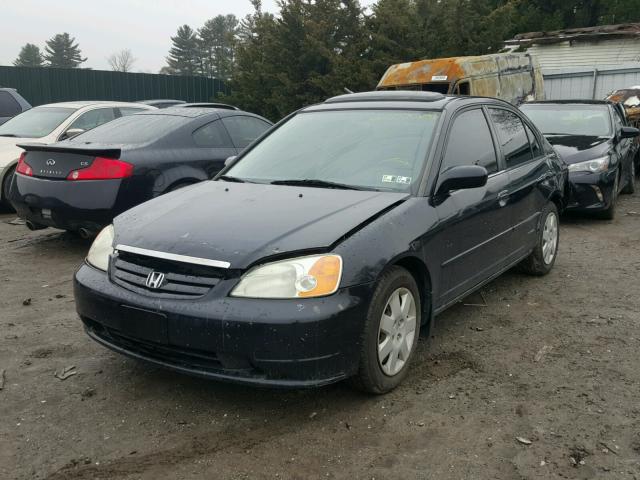 2HGES26772H507364 - 2002 HONDA CIVIC EX BLACK photo 2