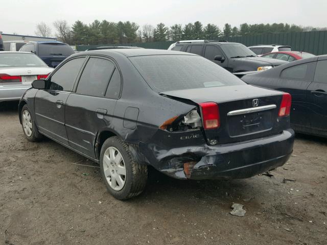 2HGES26772H507364 - 2002 HONDA CIVIC EX შავი ფოტო 3