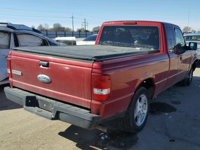 1FTYR44U76PA09811 - 2006 FORD RANGER SUP RED photo 4