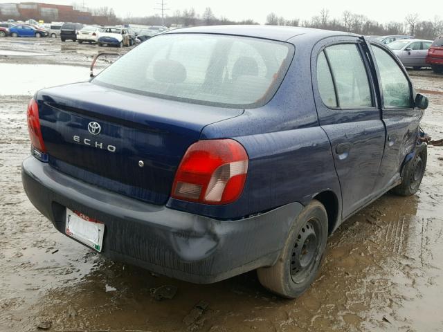 JTDBT123510157795 - 2001 TOYOTA ECHO BLUE photo 4