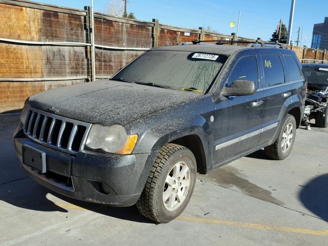 1J8HR68248C210136 - 2008 JEEP GRAND CHER BLACK photo 2