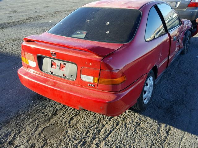 1HGEJ7228VL121540 - 1997 HONDA CIVIC HX RED photo 4