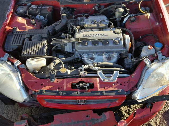 1HGEJ7228VL121540 - 1997 HONDA CIVIC HX RED photo 7