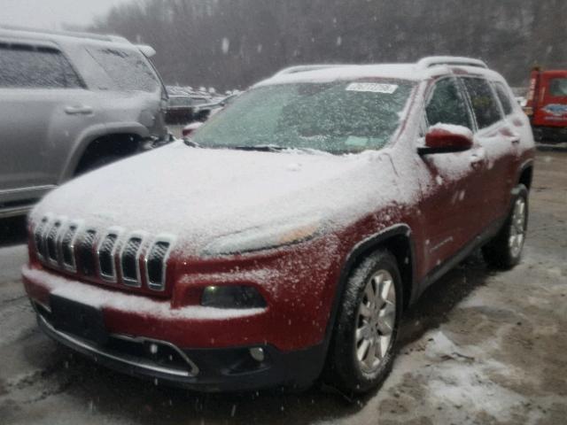 1C4PJMDB6GW154296 - 2016 JEEP CHEROKEE L RED photo 2