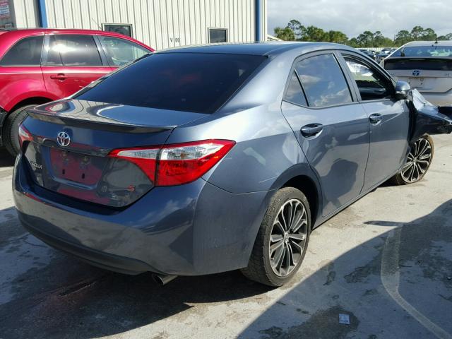 2T1BURHE6FC229122 - 2015 TOYOTA COROLLA L GRAY photo 4