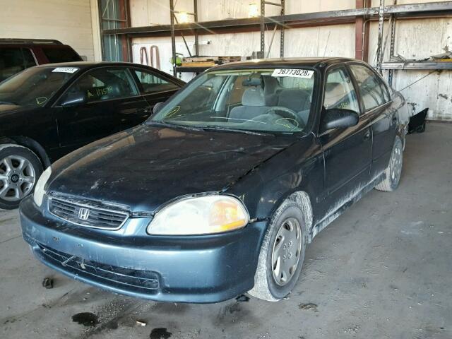 2HGEJ6675VH580165 - 1997 HONDA CIVIC LX BLUE photo 2