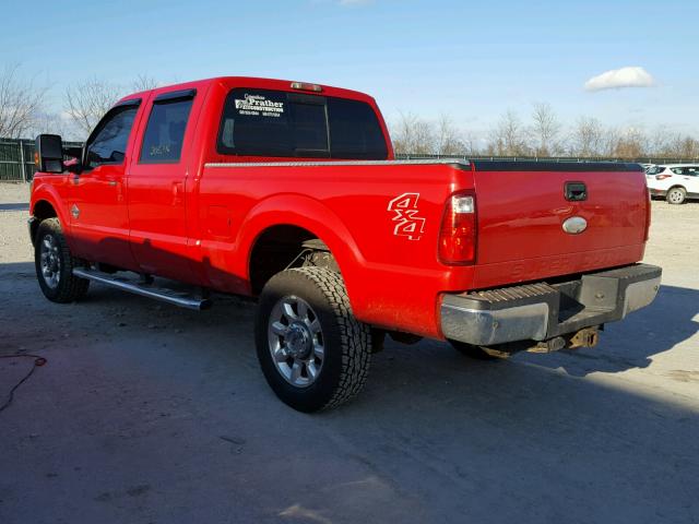 1FT7W2BT0BEC39098 - 2011 FORD F250 SUPER RED photo 3