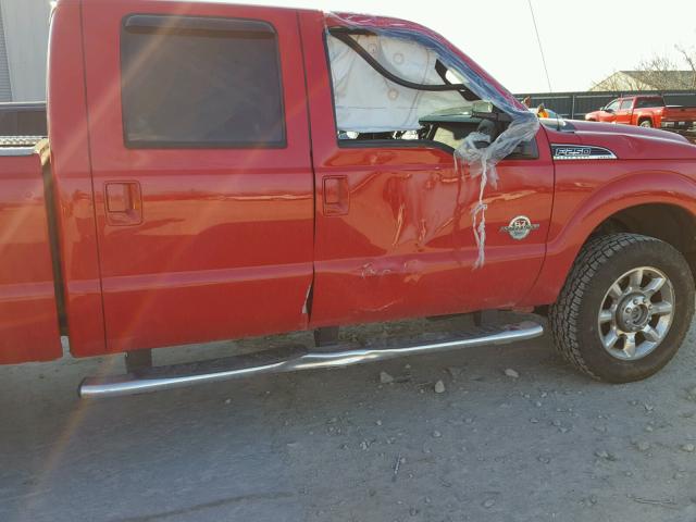 1FT7W2BT0BEC39098 - 2011 FORD F250 SUPER RED photo 9