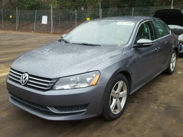 1VWBP7A36CC057146 - 2012 VOLKSWAGEN PASSAT SE GRAY photo 2