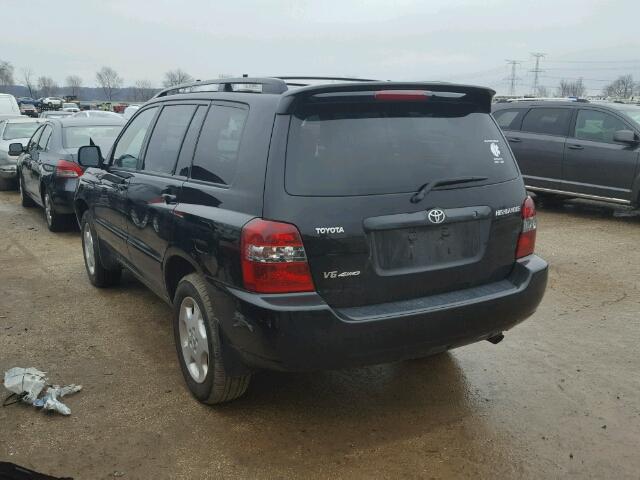 JTEEP21A650123549 - 2005 TOYOTA HIGHLANDER BLACK photo 3